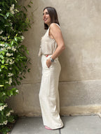 PANTALONE LARGO CON TASCONI