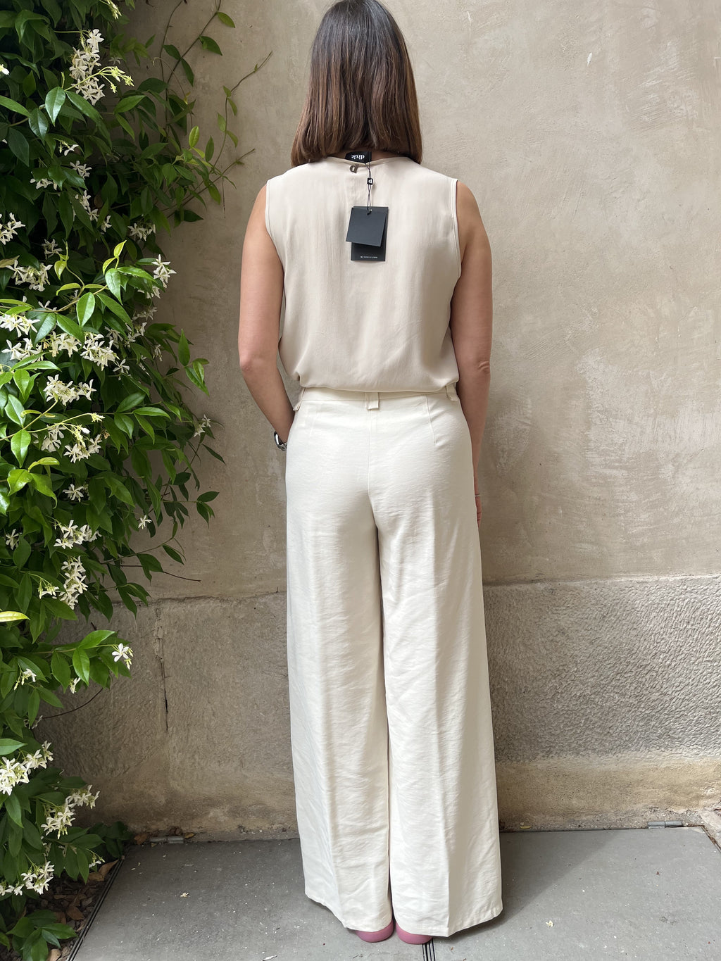 PANTALONE LARGO CON TASCONI