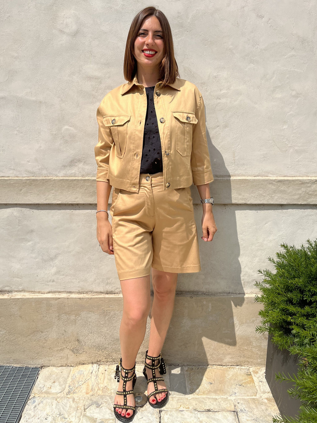 GIACCHINA FIELD JACKET CROP