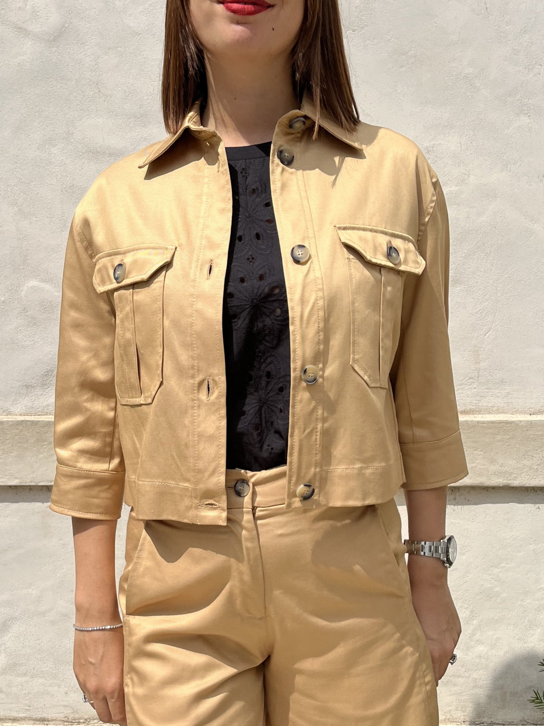 GIACCHINA FIELD JACKET CROP