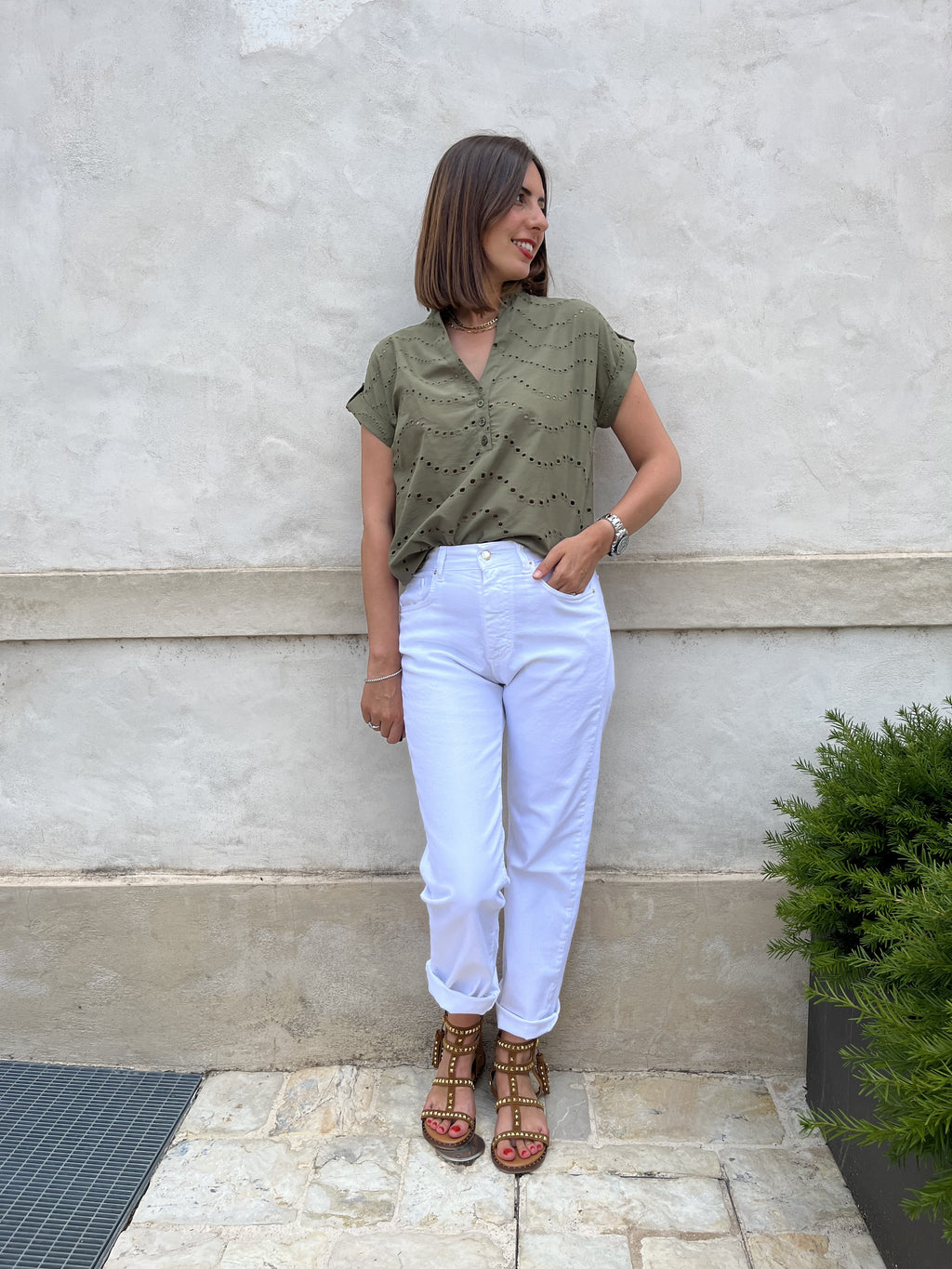 CAMICIA MUSSOLA RICAMATA