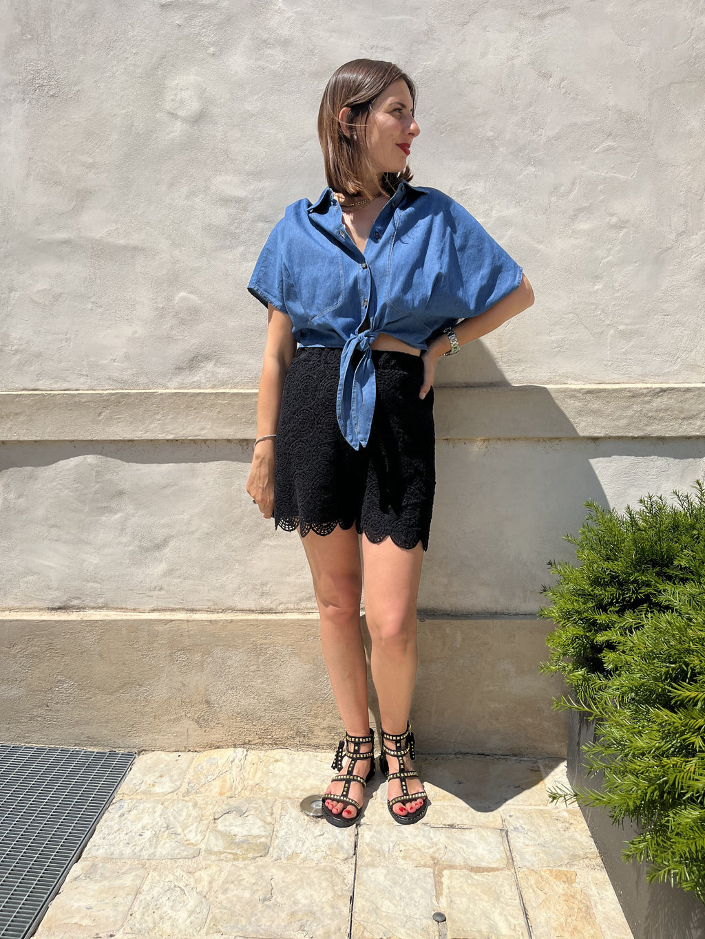 CAMICIA CHAMBRAY NODO