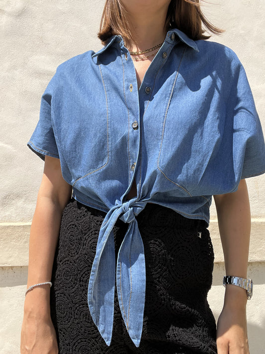 CAMICIA CHAMBRAY NODO