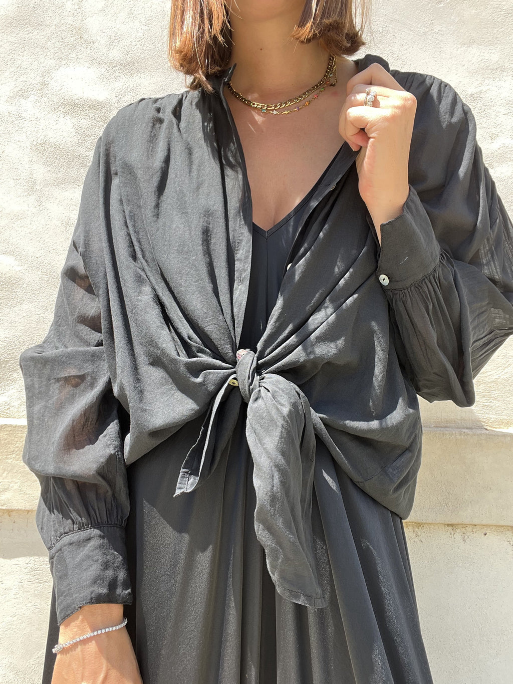 CAMICIA MUSSOLA CON NODO