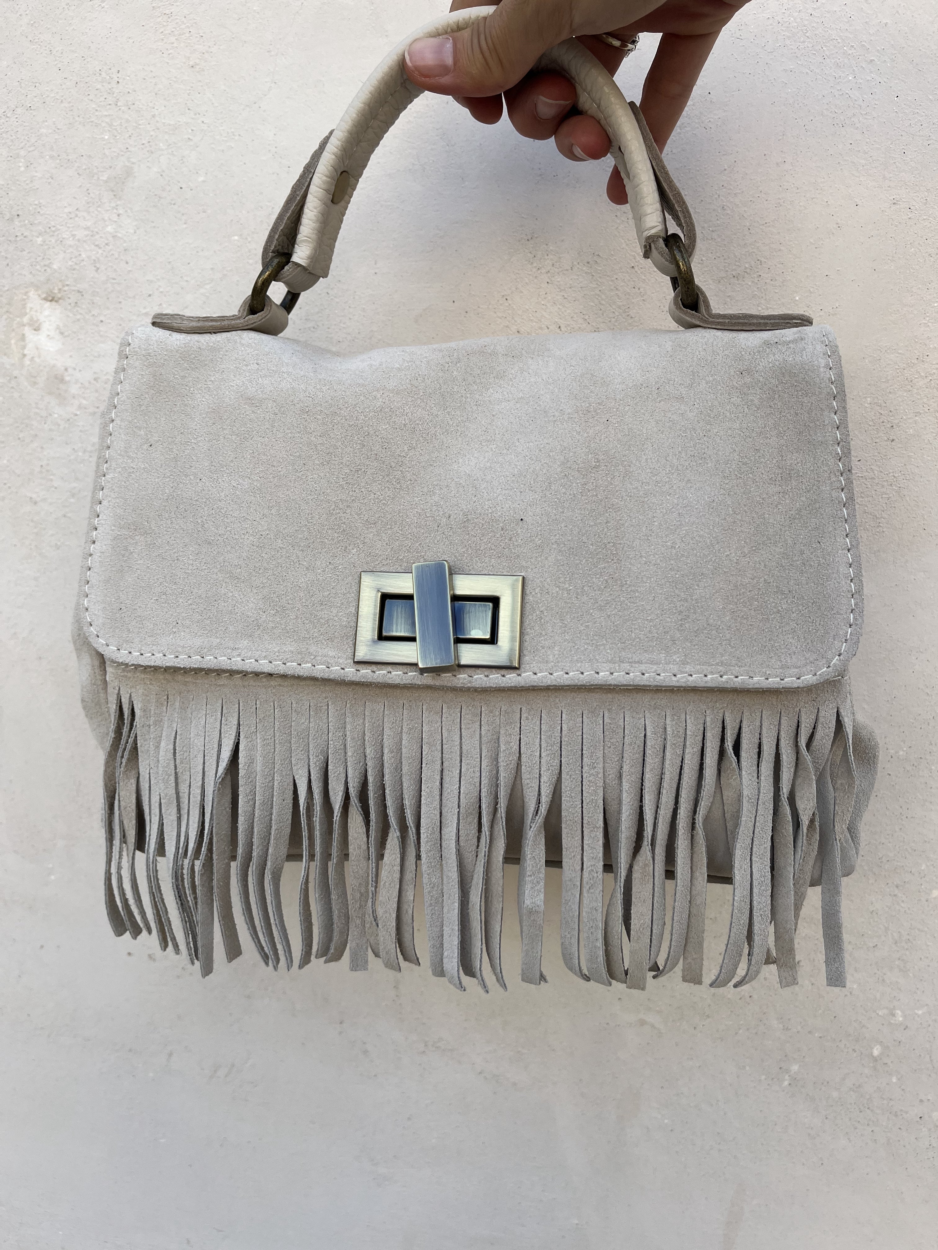 BORSA PELLE FRANGE