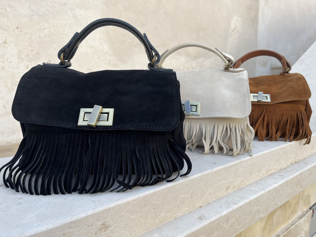 BORSA PELLE FRANGE