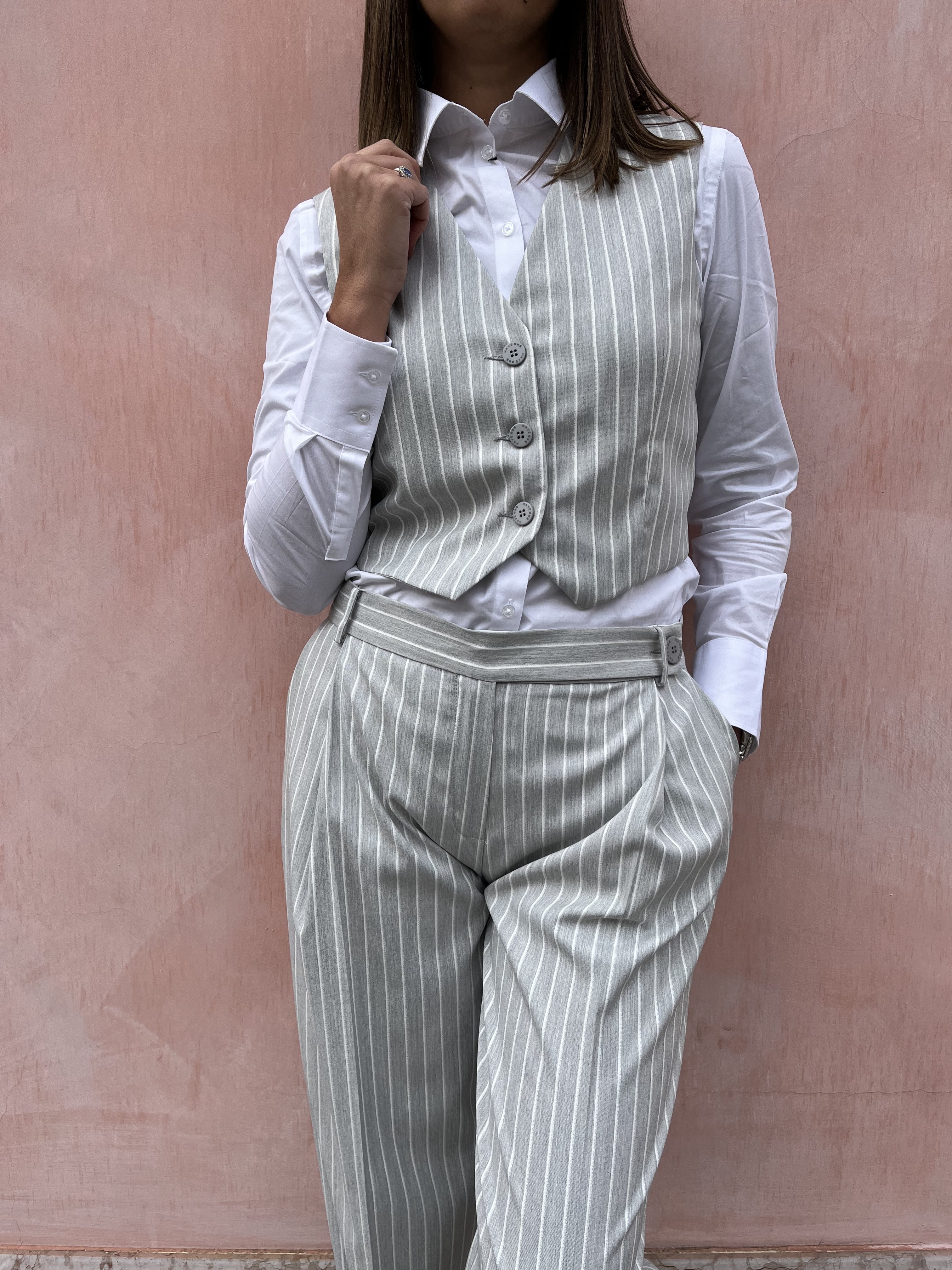 PANTALONE PALAZZO GESSATO