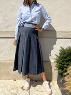 GONNA JEANS A PIEGHE