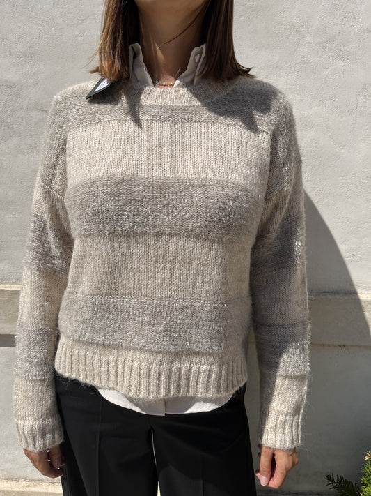 MAGLIA RIGHE LUREX