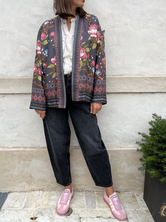 KIMONO CORTO FIORI