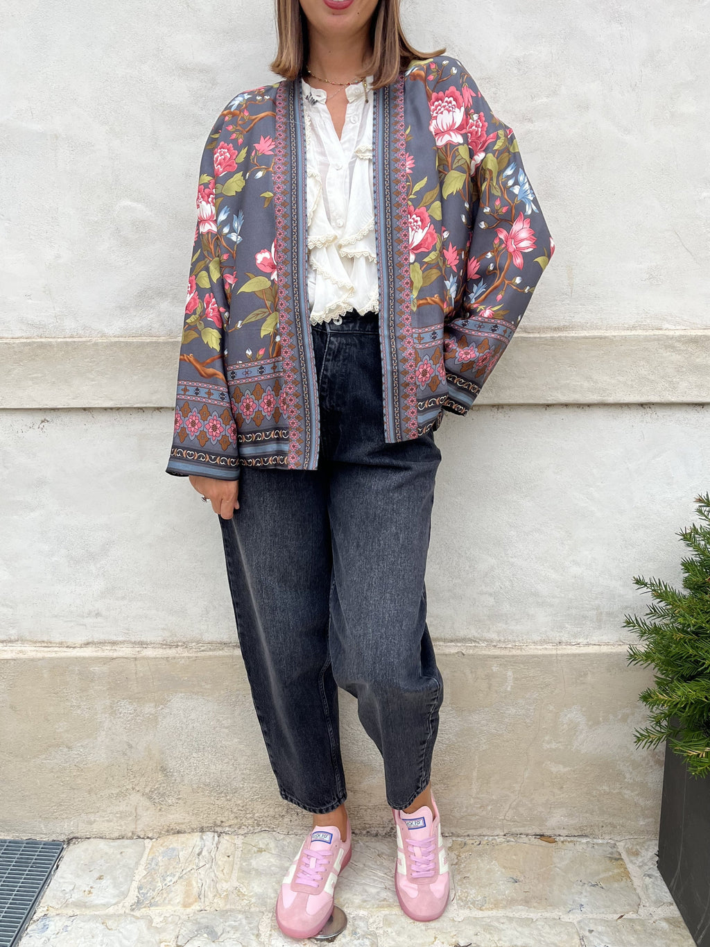 KIMONO CORTO FIORI