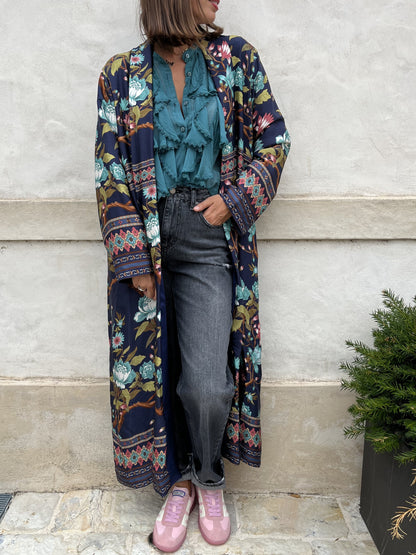 KIMONO LUNGO FIORI