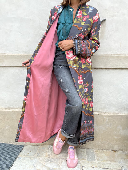 KIMONO LUNGO FIORI