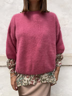 MAGLIONE OVER MANICA CORTA