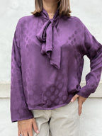 CAMICIA POIS IN VISCOSA E FIOCCO