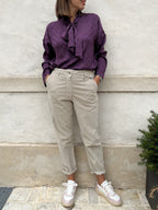 CAMICIA POIS IN VISCOSA E FIOCCO