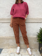 MAGLIONE OVER MANICA CORTA