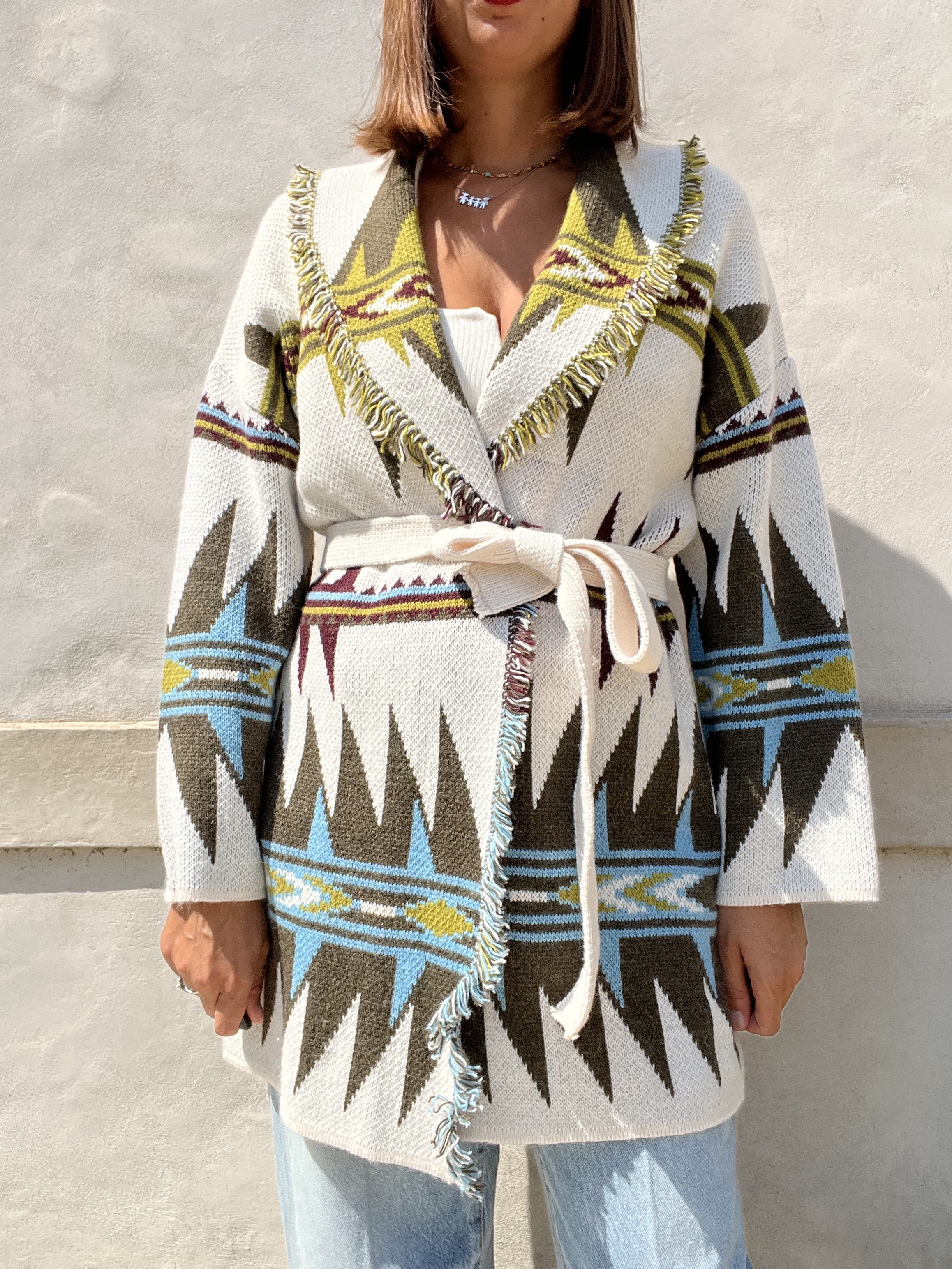 CARDIGAN ALANUI FANTASIA VERDE OLIVA