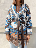 CARDIGAN ALANUI FANTASIA MORO E BLU