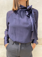 BLUSA FIOCCO IN RASO