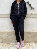 FELPA CON ZIP E CAPPUCCIO