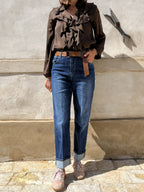 CAMICIA A V CON ROUCHE