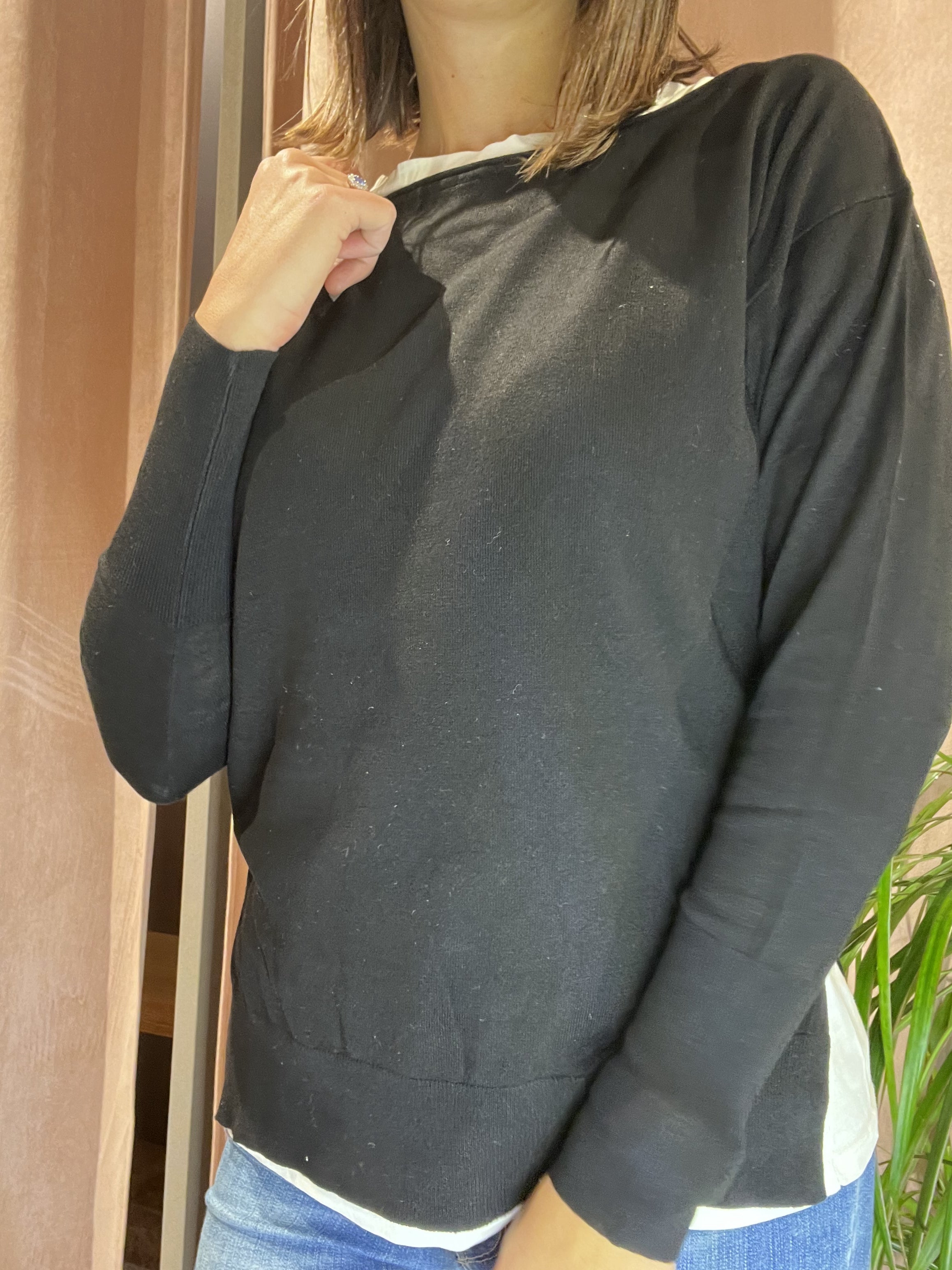 MAGLIONCINO COTONE CON SPACCHI