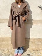 CAPPOTTO SCIALLATO CON CINTURA