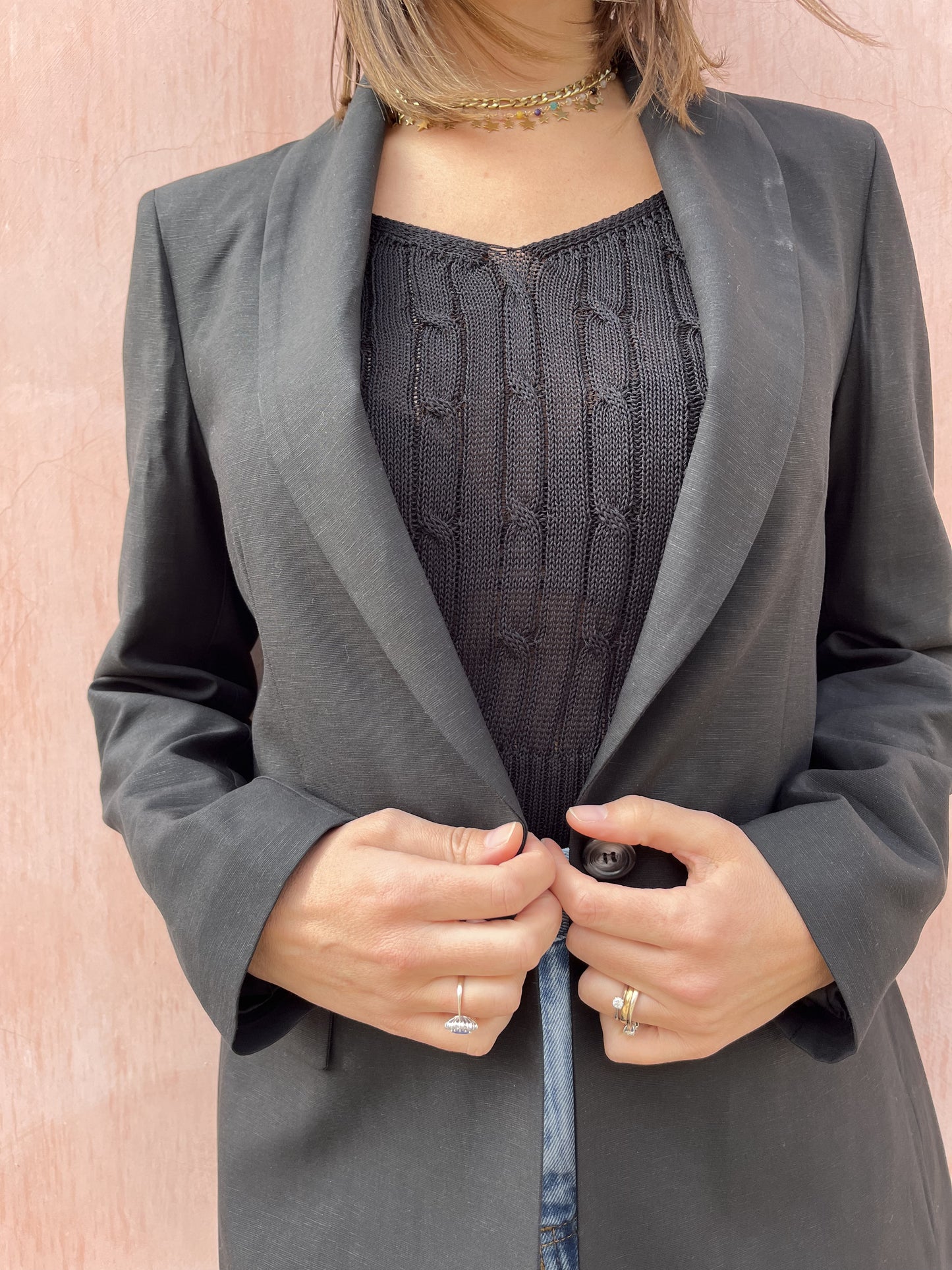 BLAZER IN LINO E VISCOSA