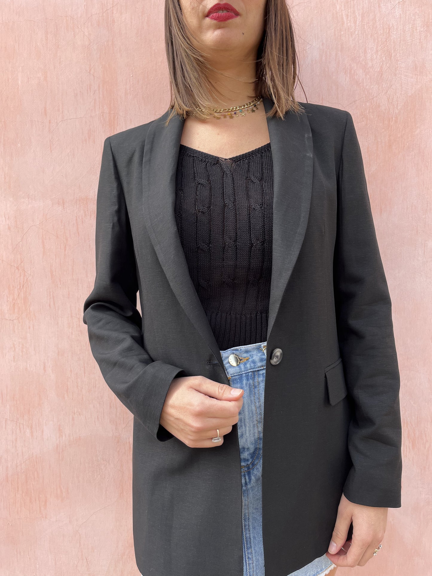 BLAZER IN LINO E VISCOSA