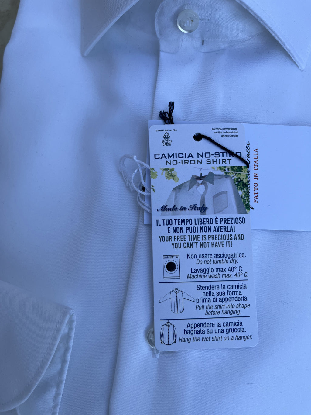 CAMICIA NO STIRO BIANCA