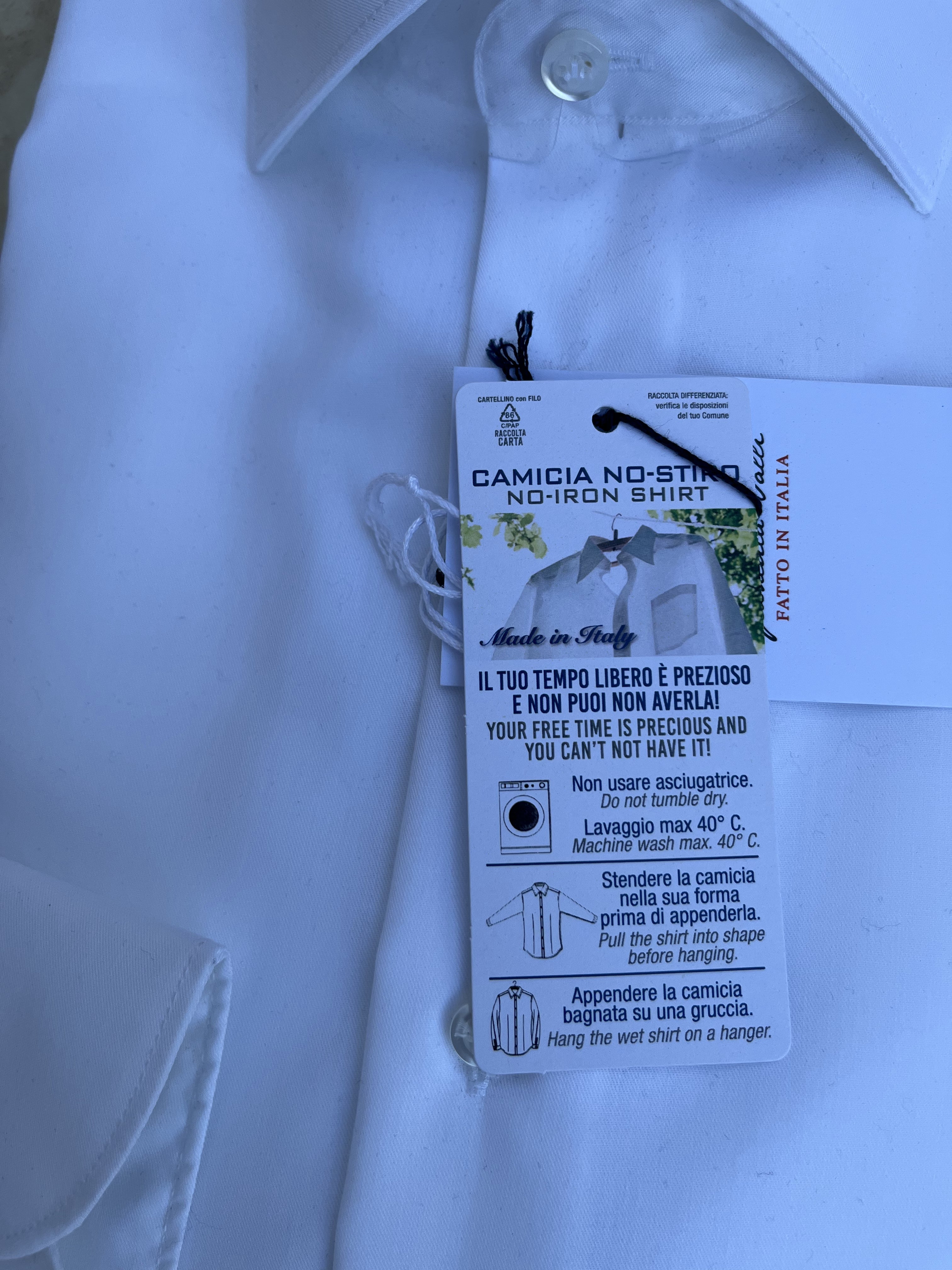 CAMICIA NO STIRO BIANCA