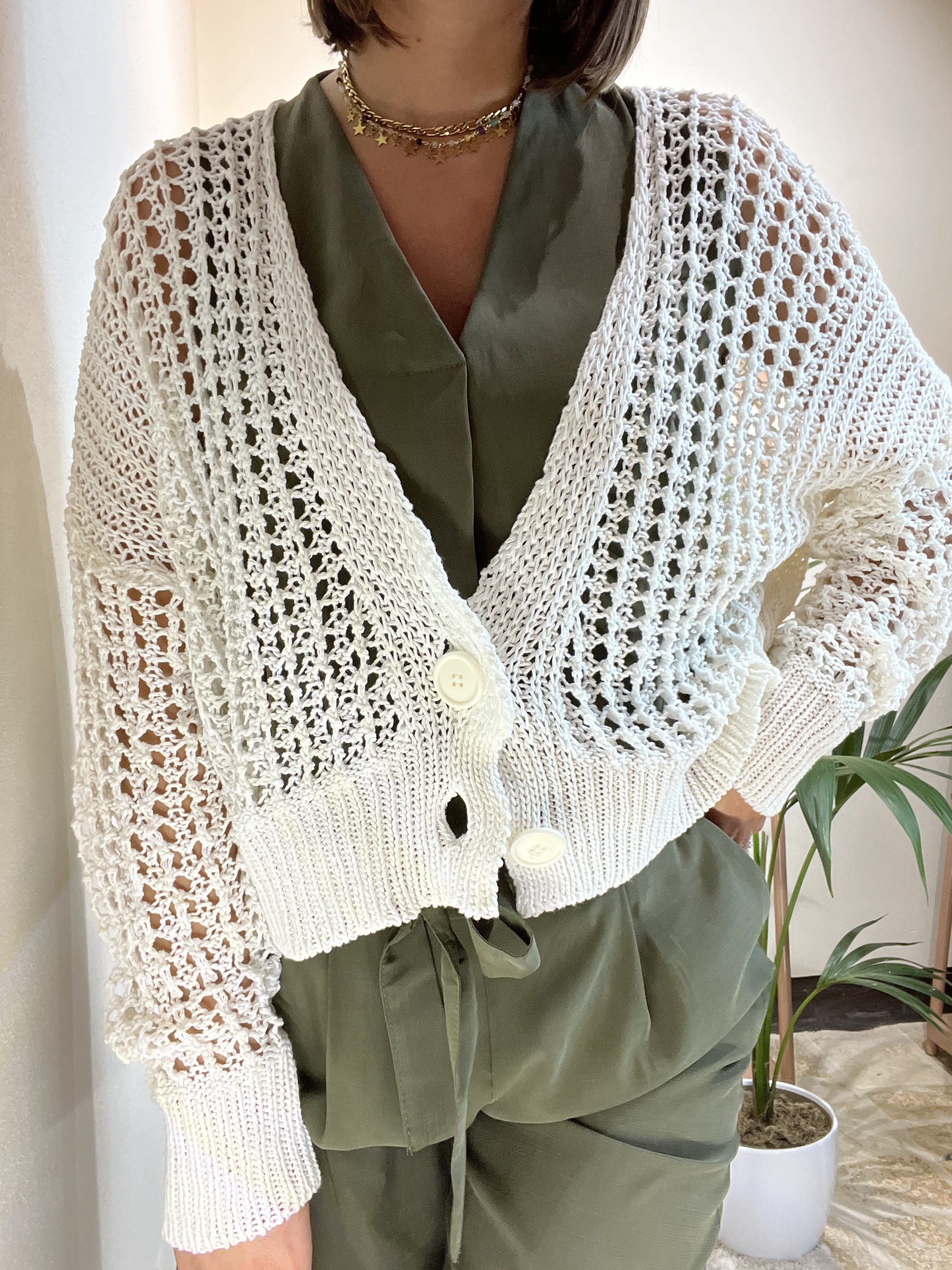CARDIGAN TRAFORATO
