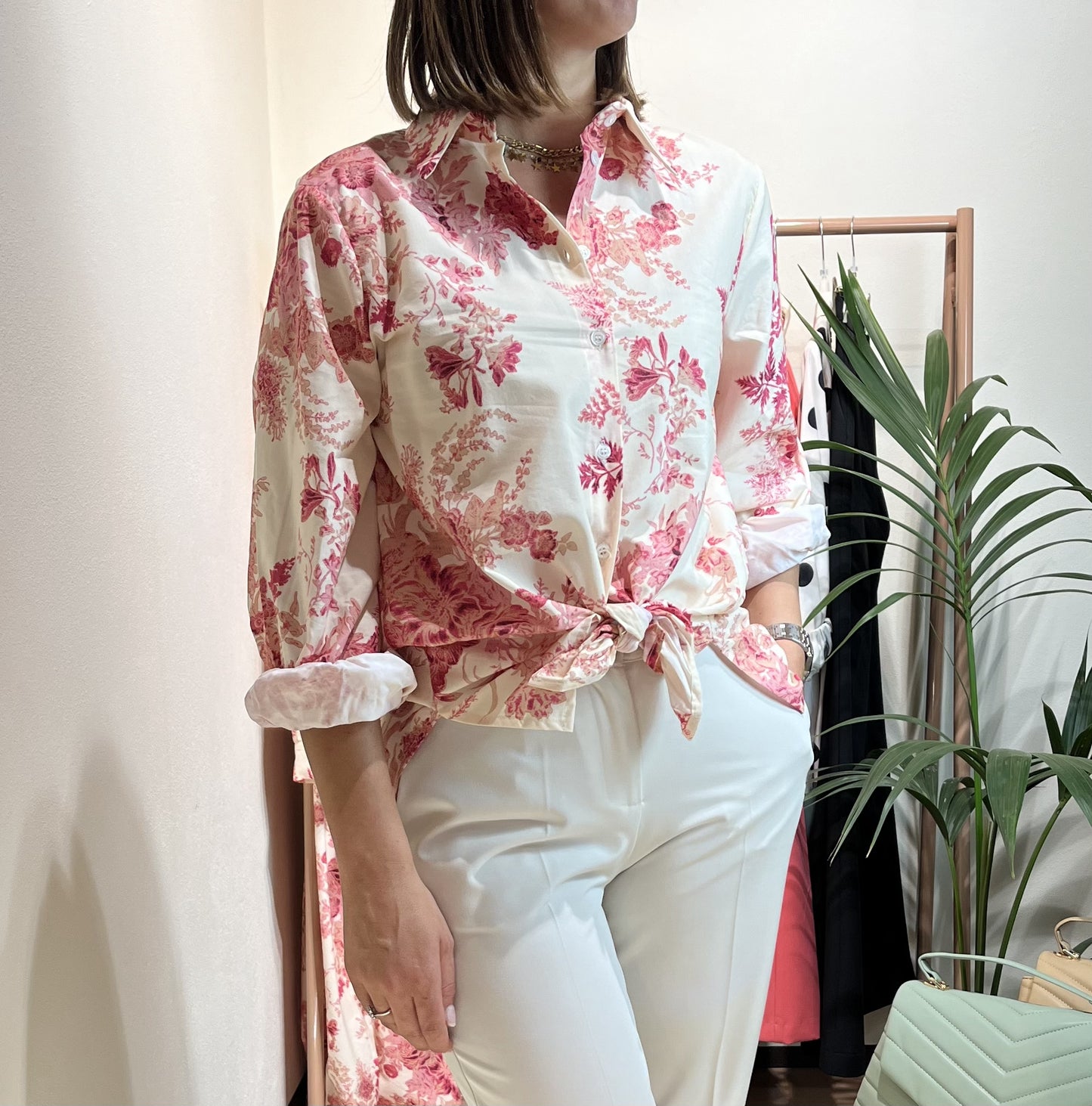 CAMICIA FIORE ROSA