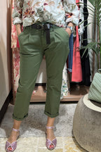 PANTALONE CARROT IN COTONE