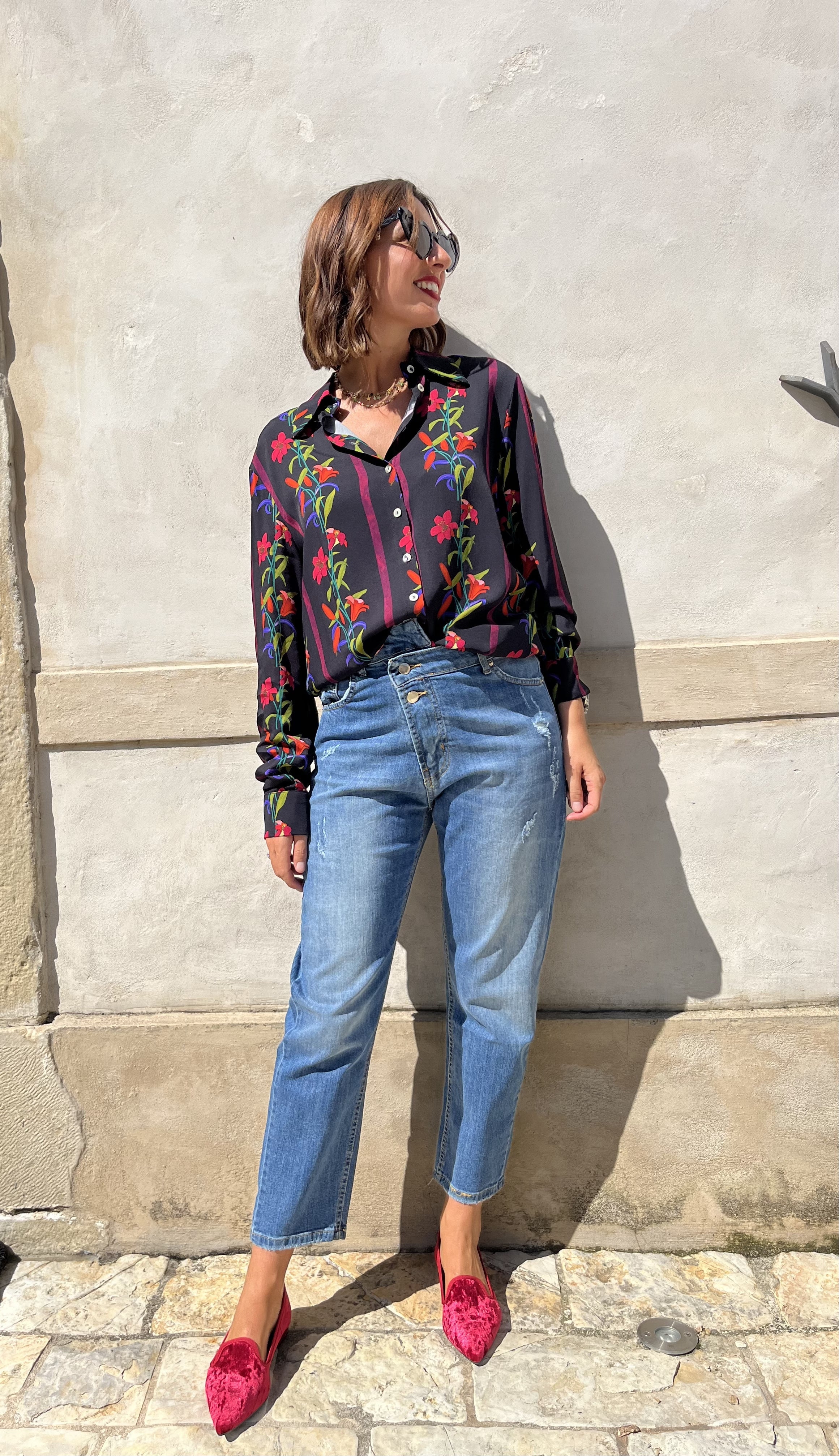 CAMICIA NERA STAMPA