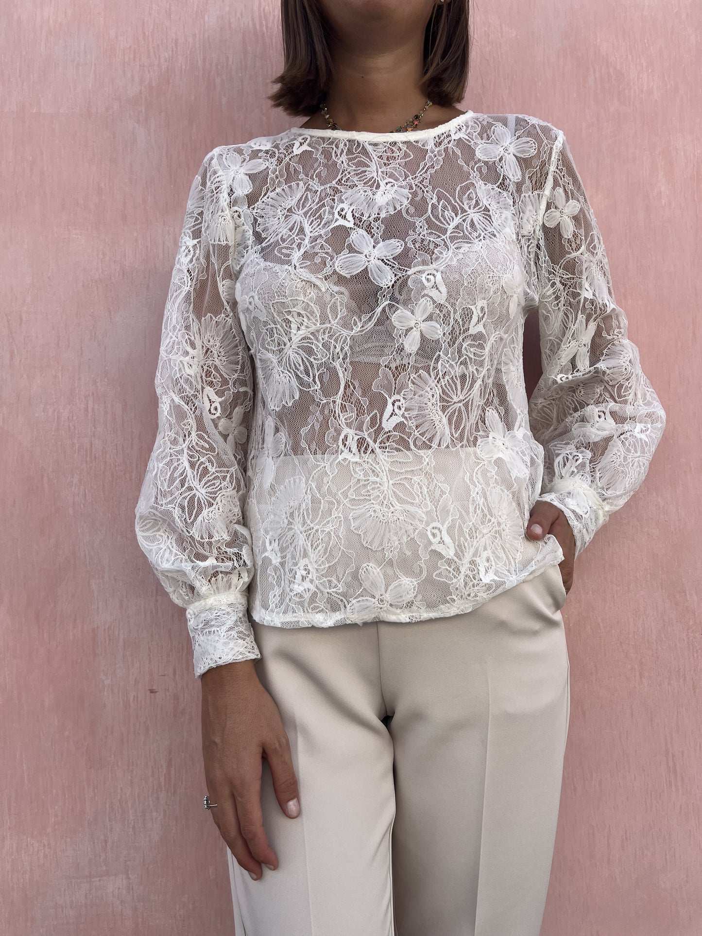 BLUSA IN PIZZO