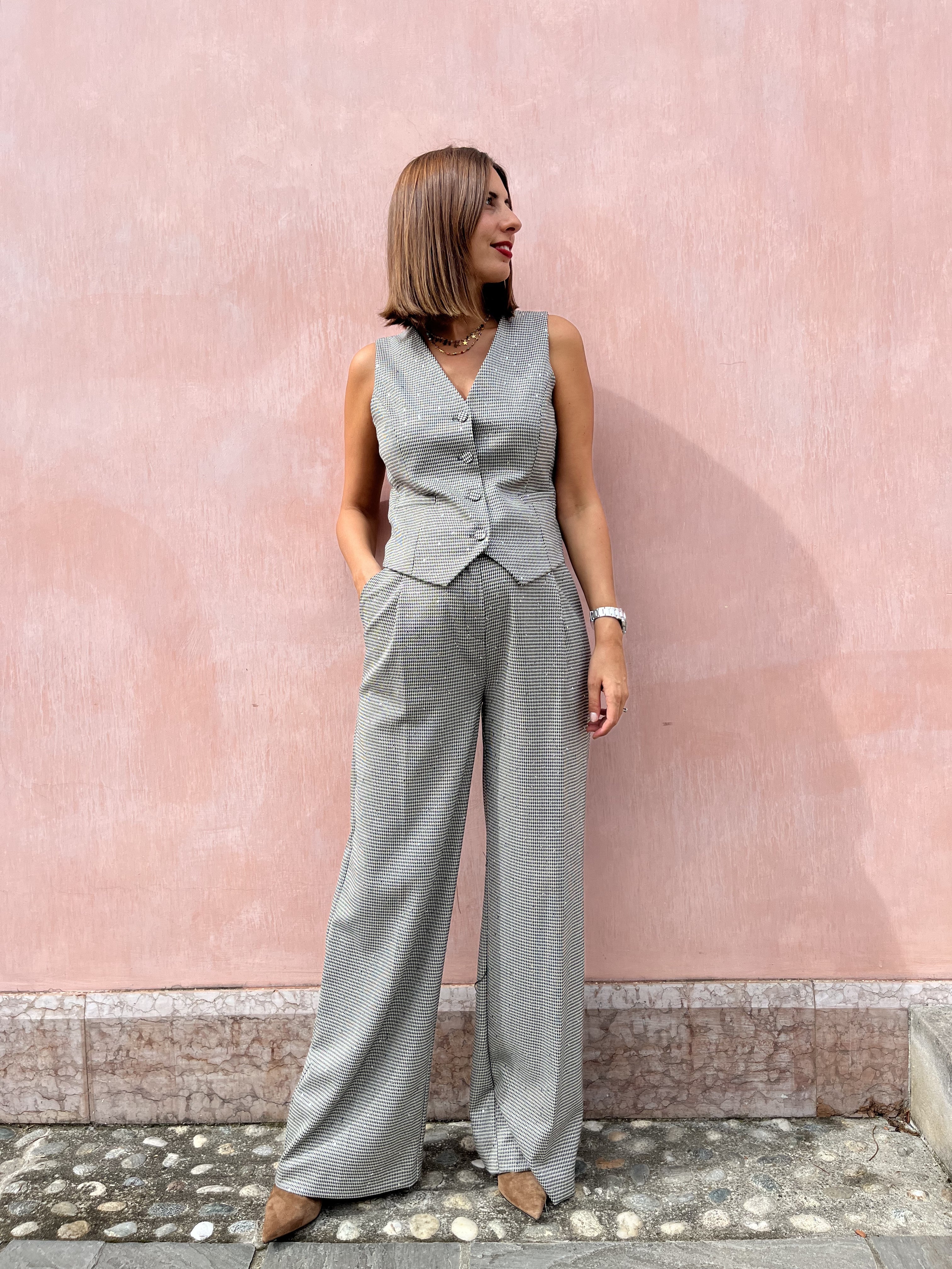 COMPLETO GILET E PANTALONE PALAZZO