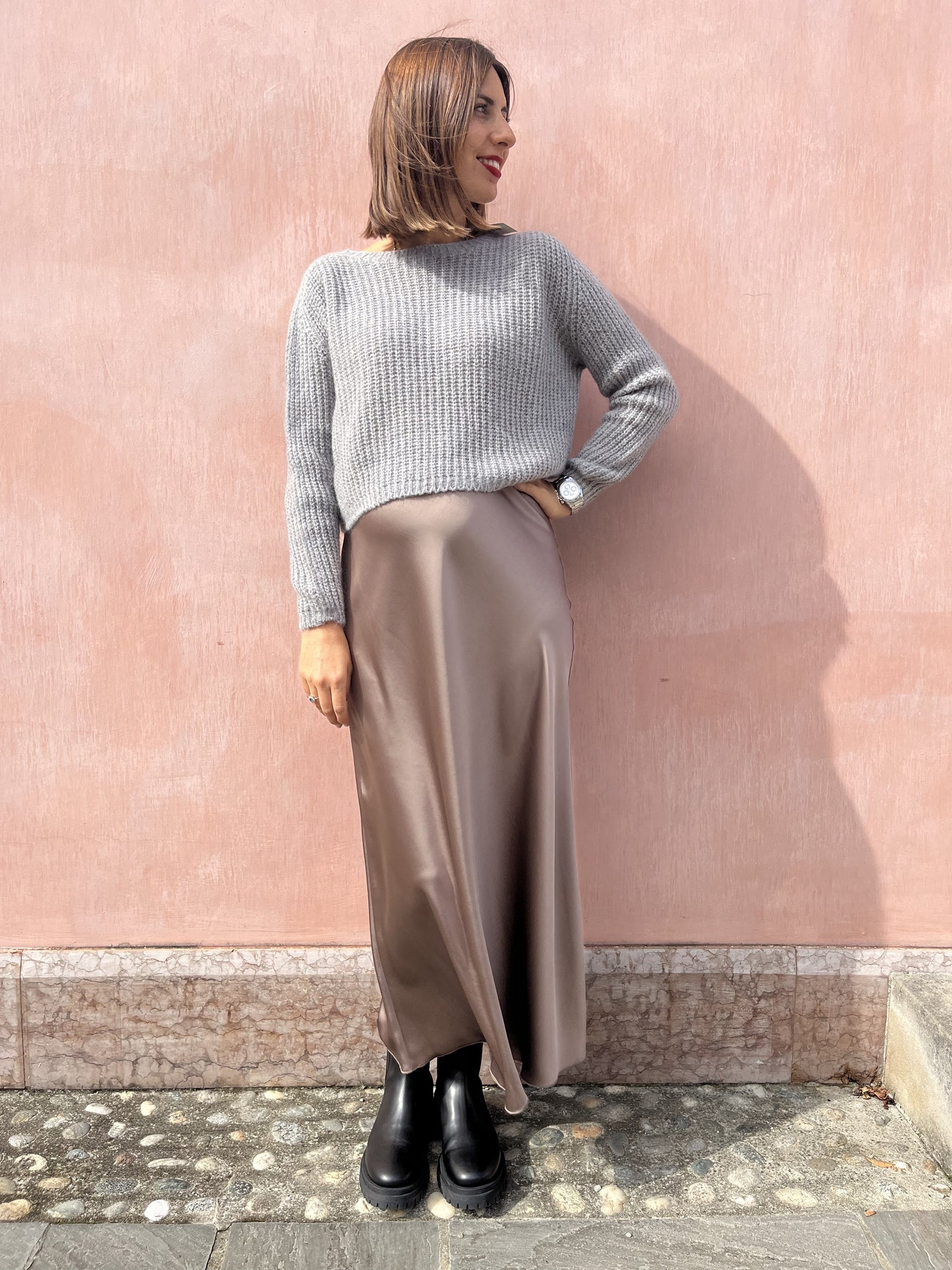 MAGLIONE CROP IN LANA LUREX