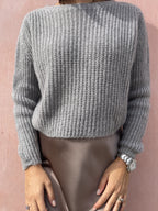 MAGLIONE CROP IN LANA LUREX
