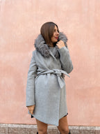 CAPPOTTO CON CAPPUCCIO E PELLICCIA