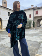 MANTELLA REVERSIBILE NERO E OTTANIO