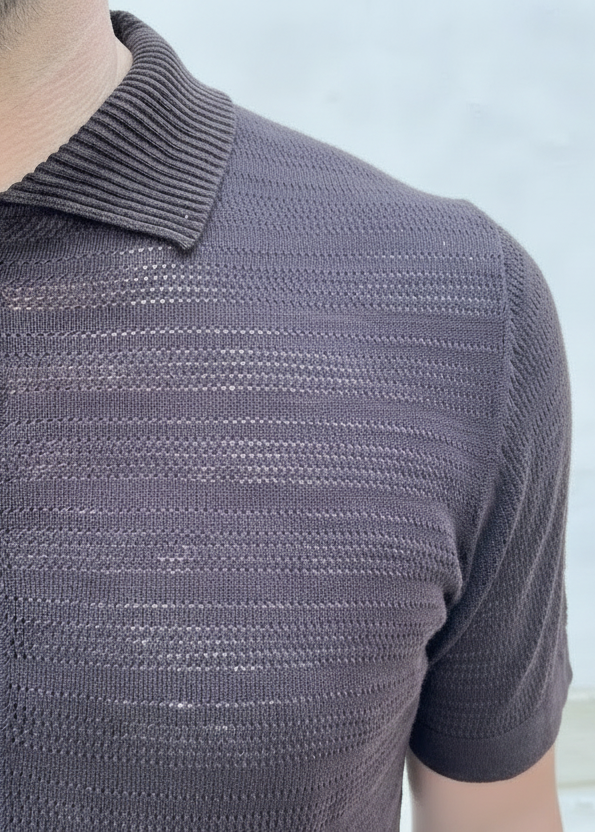 CAMICIA CROCHET MANICA CORTA