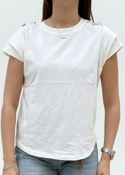 TSHIRT GIROCOLLO BOTTONI