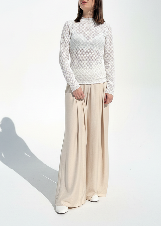 MAGLIA VALMY M/L IN PIZZO
