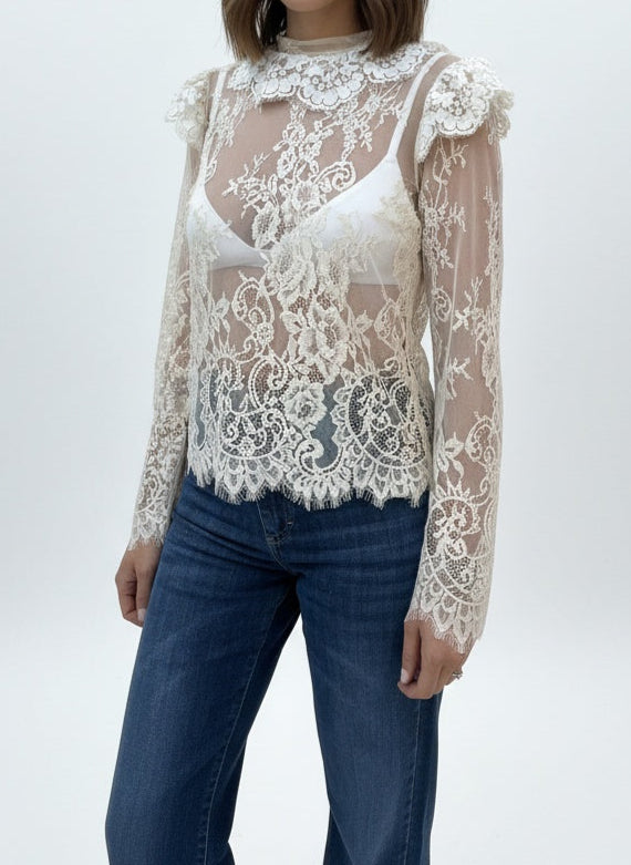 CAMICIA PIZZO GIROCOLLO