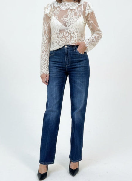 JEANS STREIGHT BLU