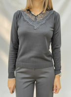 MAGLIONCINO SCOLLO V PIZZO
