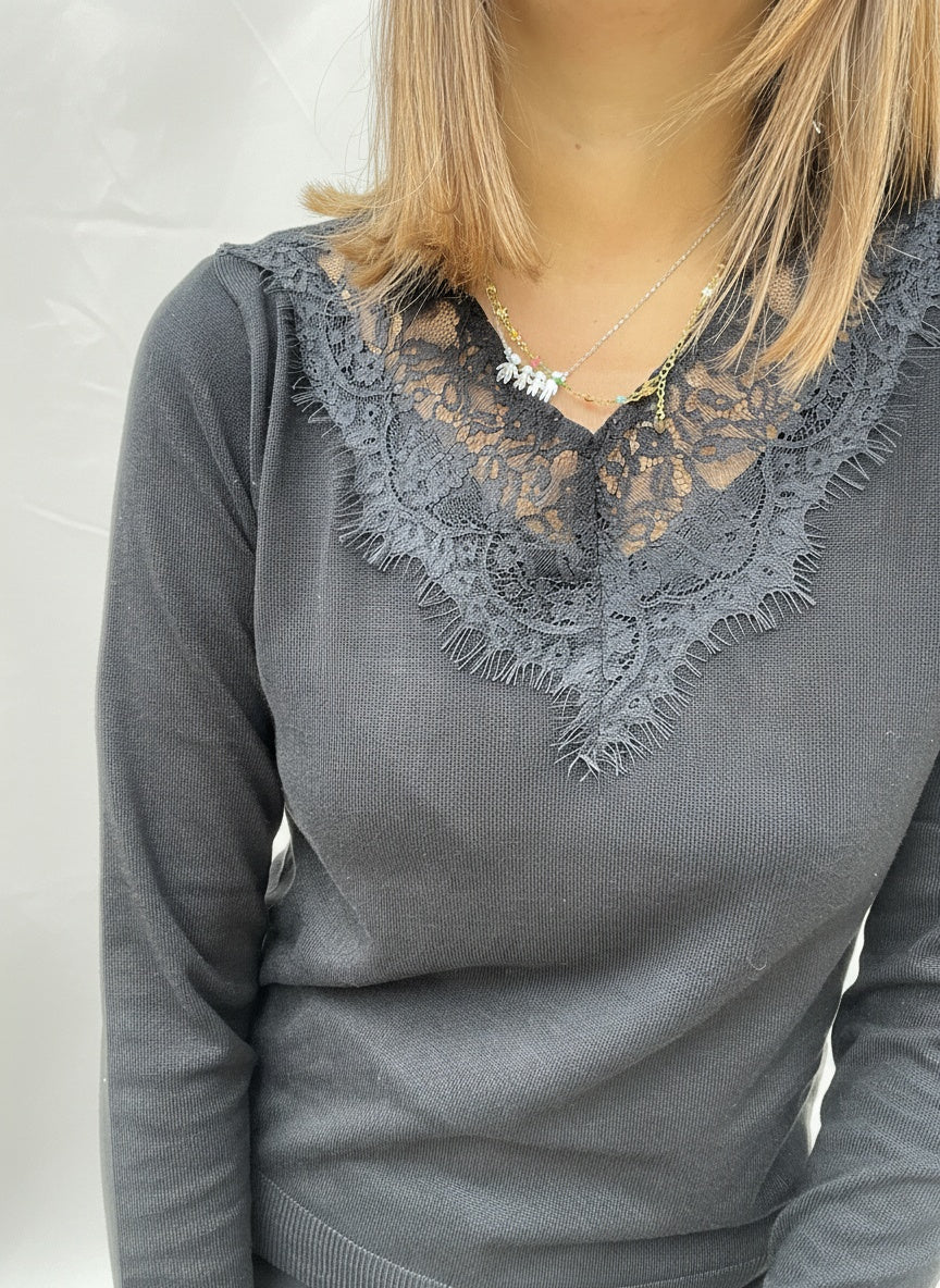 MAGLIONCINO SCOLLO V PIZZO