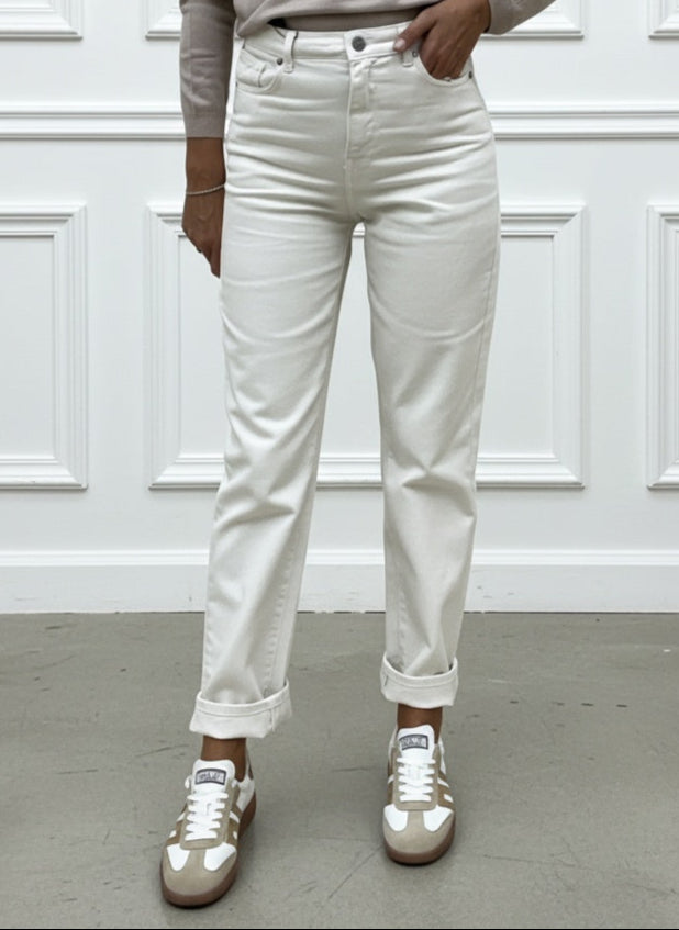 JEANS CARROT MARY BIANCO